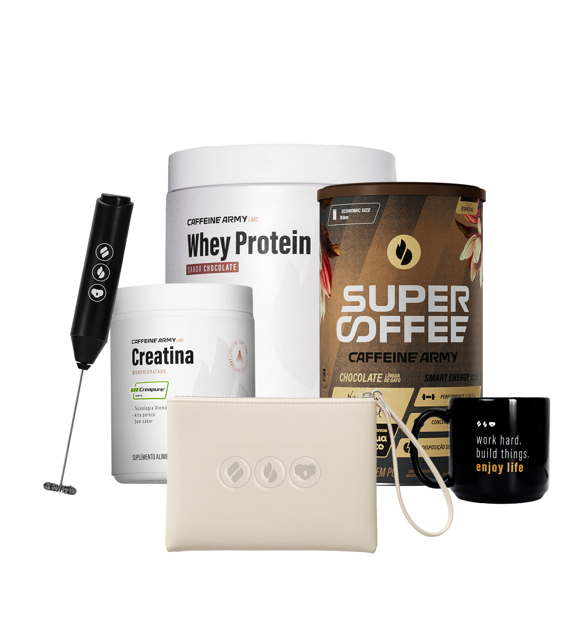 Creatina, Whey Protein e SuperCoffee