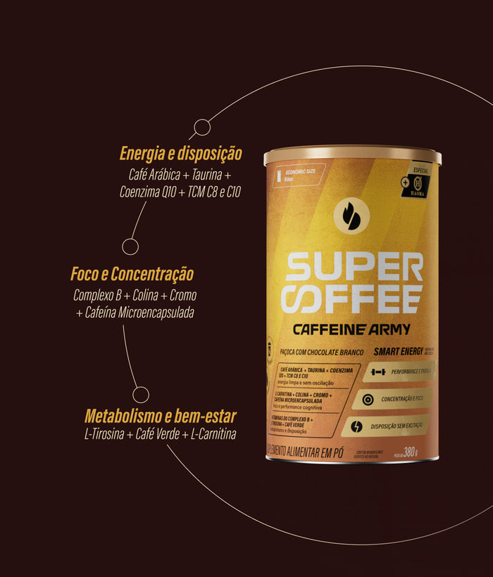 SuperCoffee Paçoca com Chocolate Branco 380g | Caffeine Army
