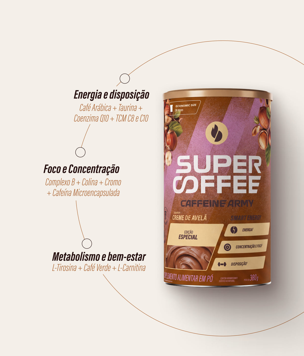 SuperCoffee Creme de Avelã 380g