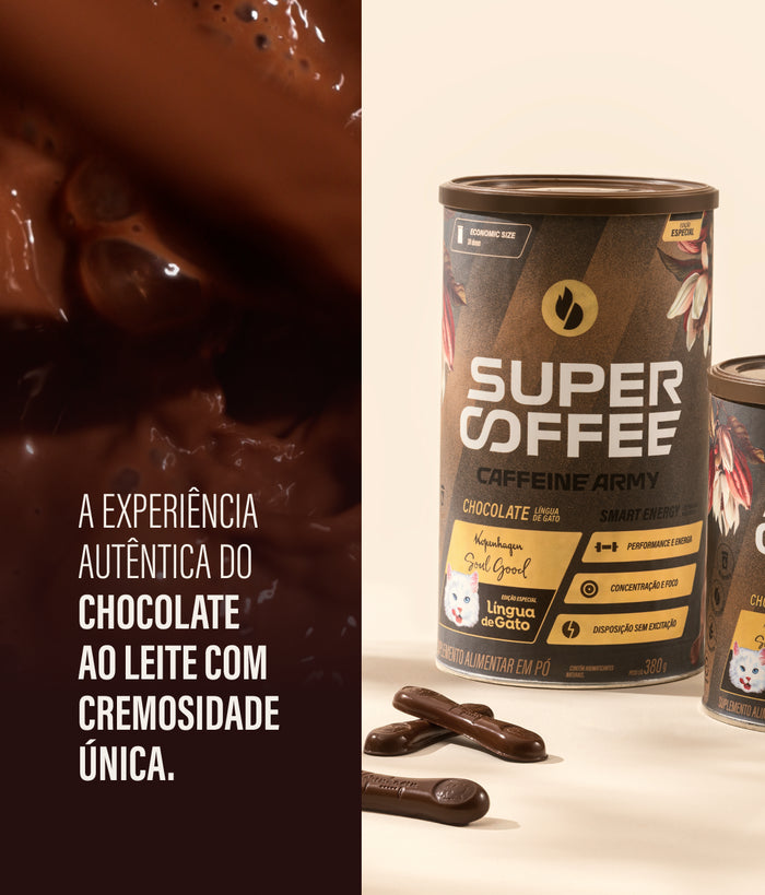SuperCoffee Chocolate Língua de Gato 380g