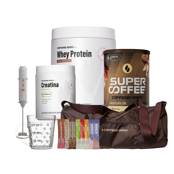 Whey Protein, Creatina e SuperCoffee