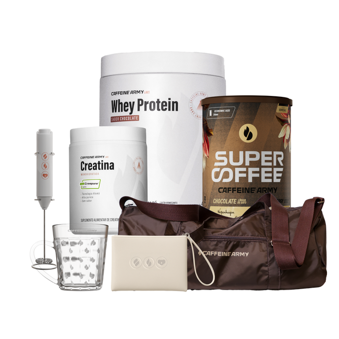 Whey Protein, Creatina e SuperCoffee